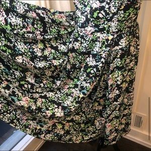 Anne Klein Black Floral Midi Dress 10